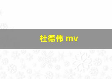 杜德伟 mv